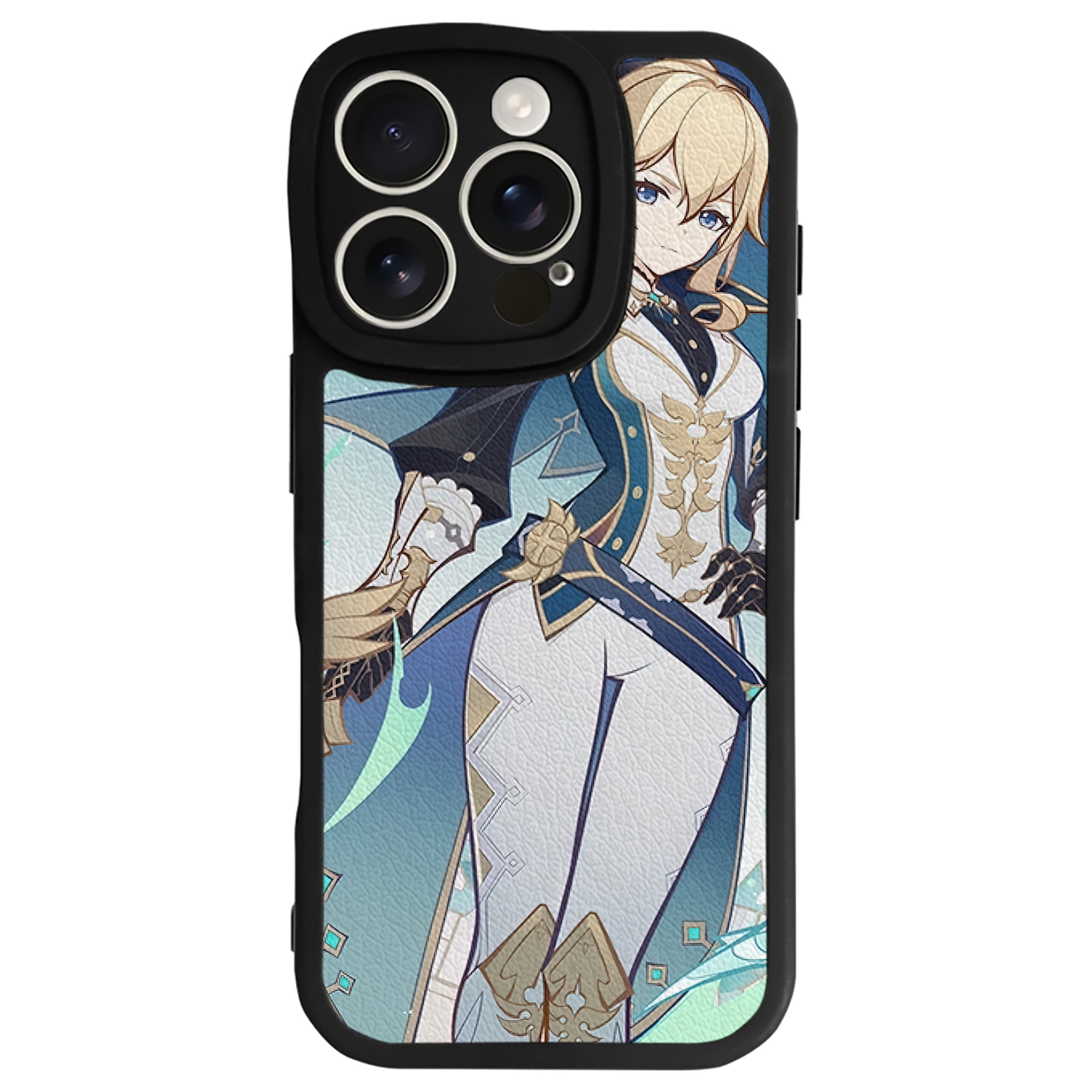 げんし神 genshin 【iPhone 16シリーズ対応】シリコンスマホケース（レザー調） 材質：シリコン